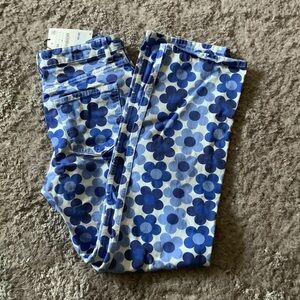 Zara Blue Floral Boot Cut Jeans